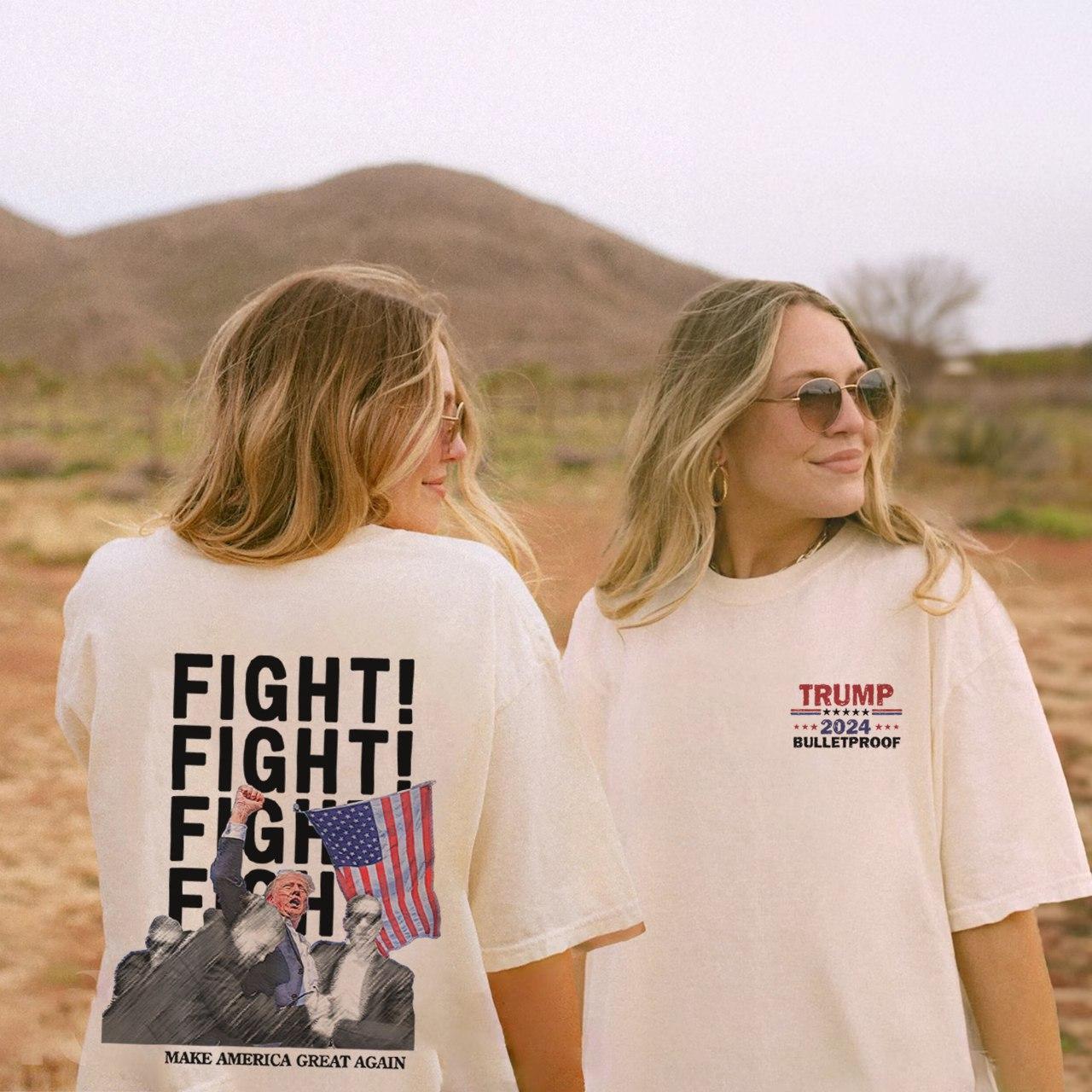 Trump 2024 FIGHT FIGHT FIGHT T-Shirt Viral