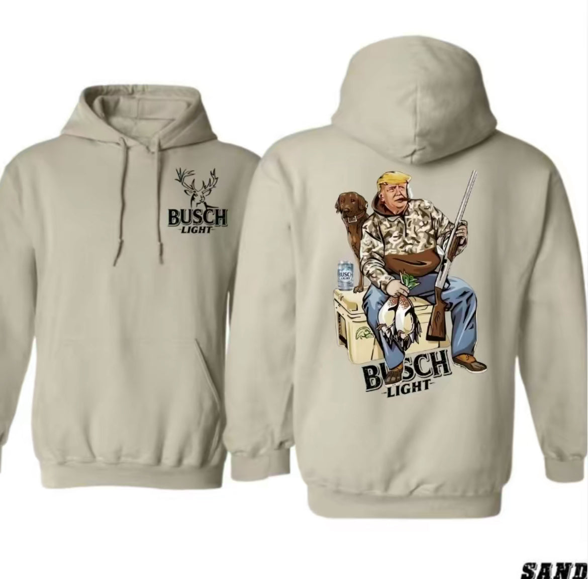 Hunter Trump with Busch Light Hoodie,Vintage-Unisex