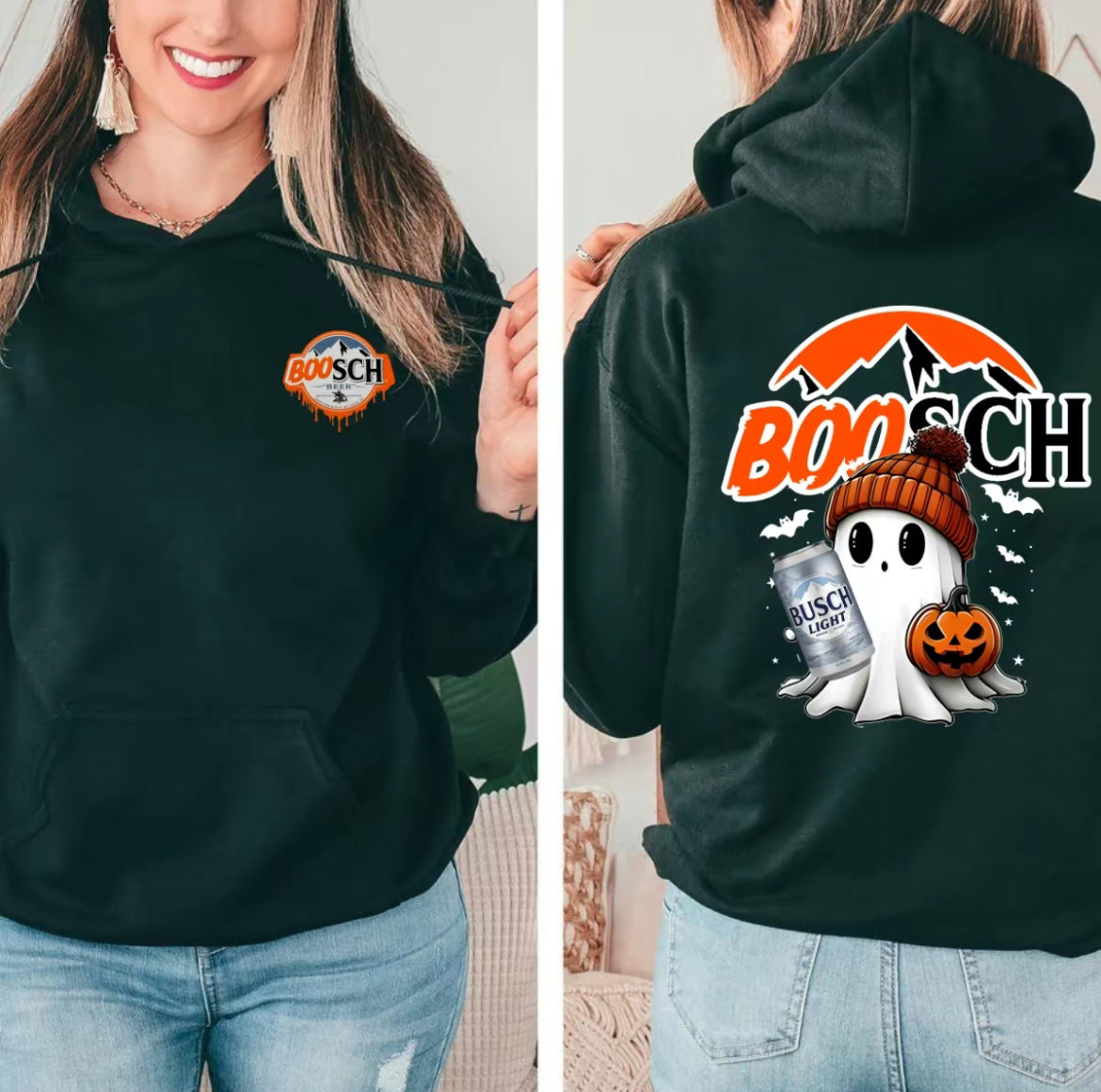 Ghost hold my Beer, Halloween Season Gift, Unisex Hoodie