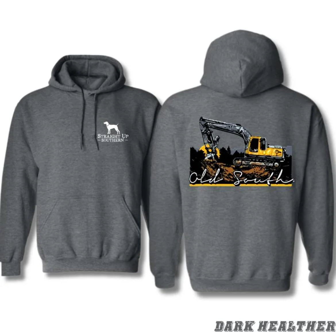 Old South - Bold Construction and Excavator, Design Unisex Hoodie